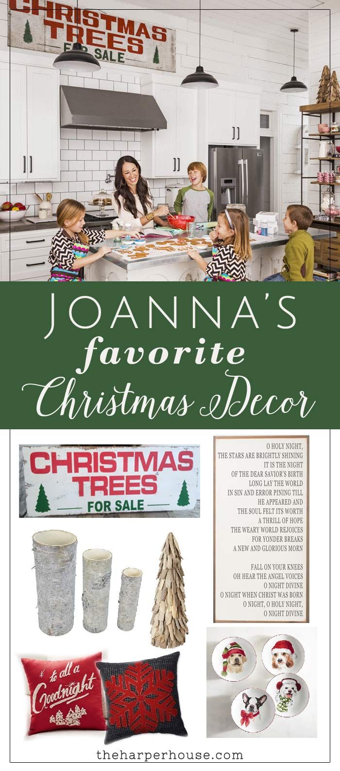 christmas decor is featured in this ad for joanna's favorite christmas decor