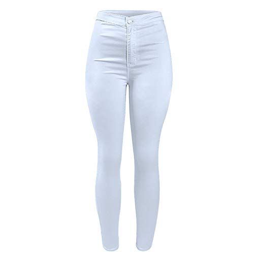 Successg Pantaloni A Vita Alta da Donna Casual A Base di Jeans Elasticizzati di Jeans Stretch per Donna Best Jeans, Trouser Jeans, White Denim, Jeans Style, Denim Pants, Jeans Pants, Polyester Spandex, White Jeans, Denim Jeans