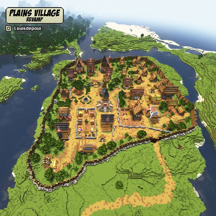 the map of plains village is shown in this image