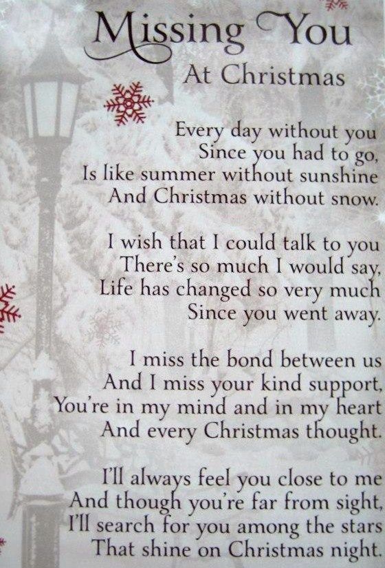 a poem written in front of a christmas tree with snowflakes on the branches