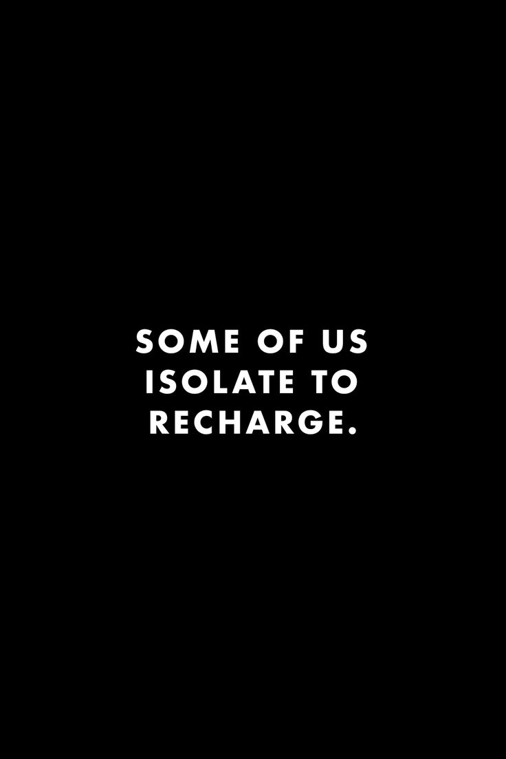 some of us is solate to recharge text on a black background with white letters