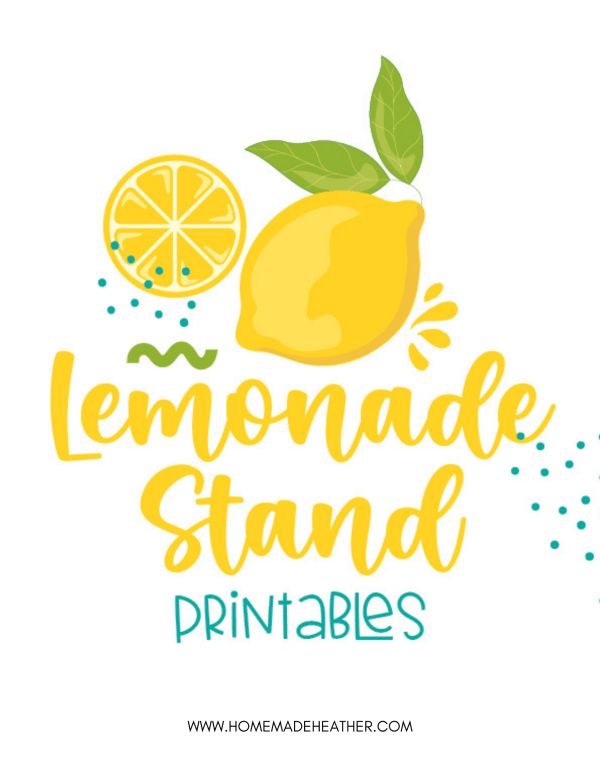 lemonade stand printables with the words, lemonade stand printables