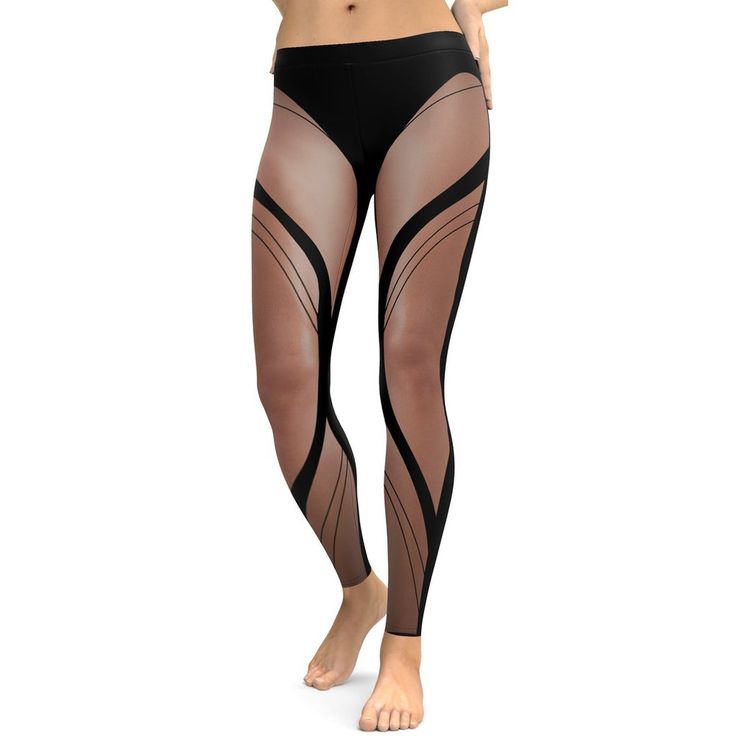 Edgy Bold Naked Leg Printed Leggings | FIERCEPULSE Black Sheer Stretch Leggings, Black Sheer Tight Leggings, Tight Black Sheer Leggings, Fitted Sheer Black Leggings, Sheer Micro-elastic Mesh Bottoms, Black Compression Sheer Bottoms, Black Mesh Yoga Tights, Black Mesh Tights For Yoga, Black Sheer Compression Bottoms