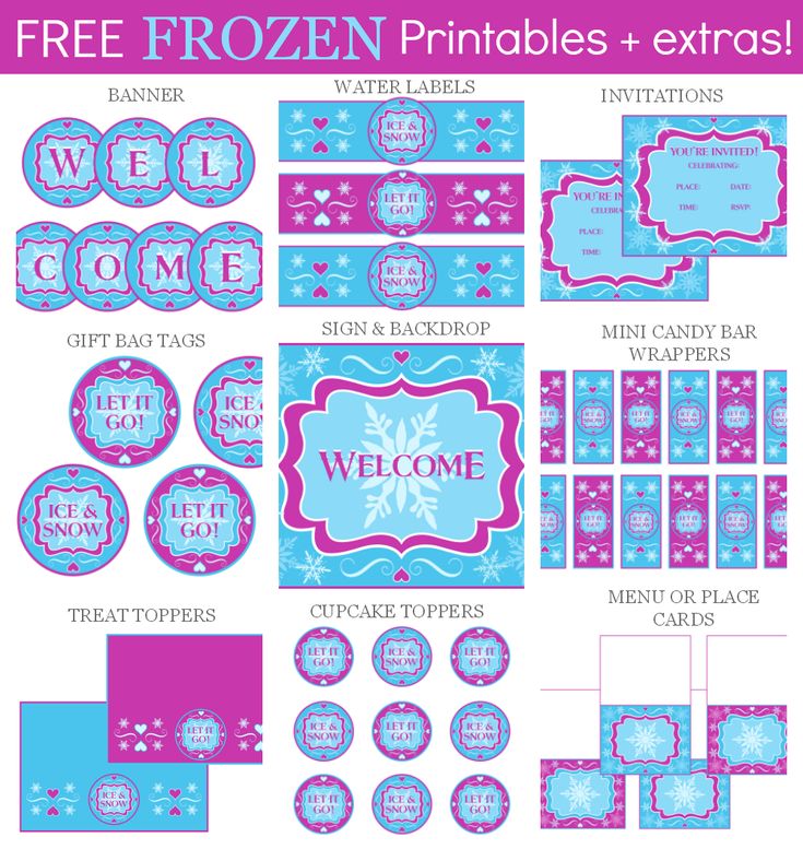 the frozen princess party printables