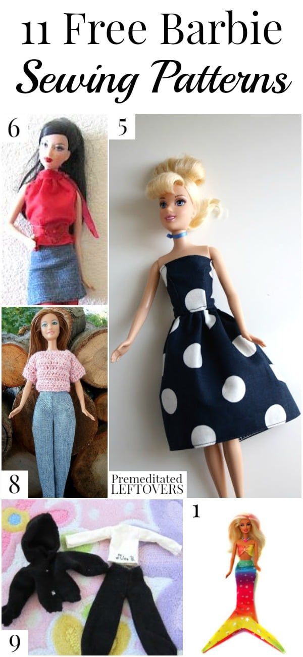 barbie doll sewing patterns and instructions to make clothes for barbie dolls, including dress up clothes