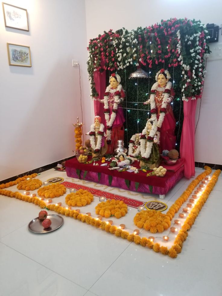 Gouri Decoration Idea, Gauri Ganapati Decoration At Home, Gauri Decoration Ideas At Home, Gouri Ganpati Decoration Ideas, Mahalaxmi Decoration Ideas At Home, Gauri Pujan, Mahalaxmi Decoration, Gauri Ganpati, Gauri Decoration