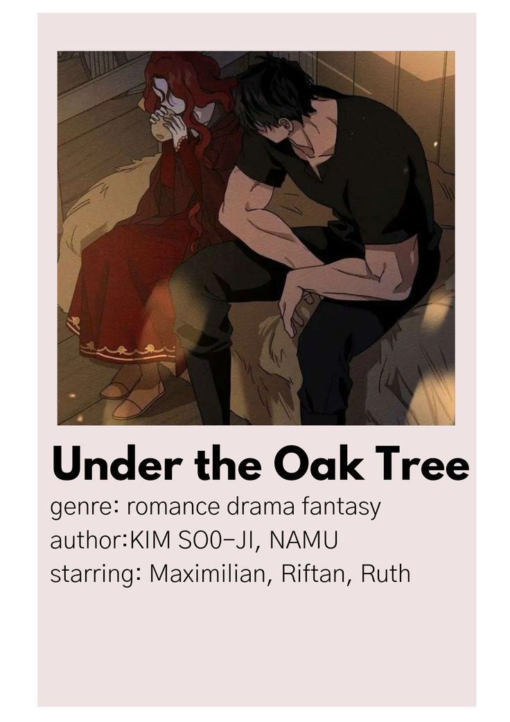 an anime poster with the title under the oak tree