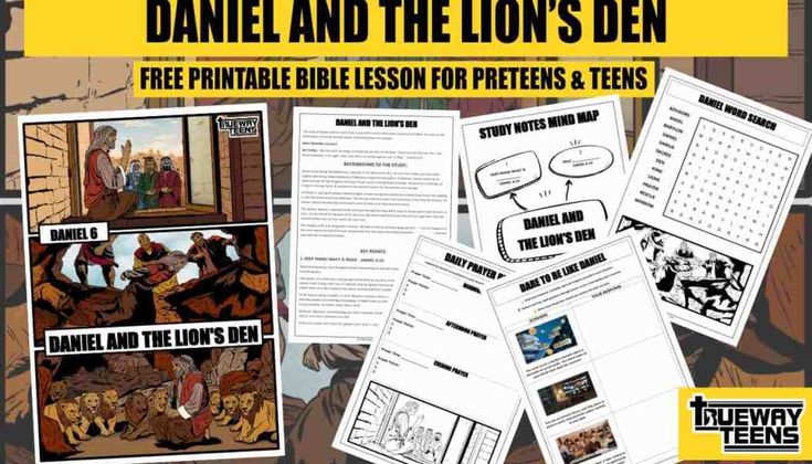 the lion's den worksheet with pictures and instructions for children to learn