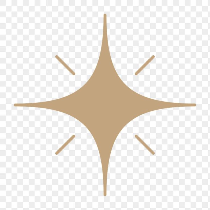 a brown and white star icon on a transparent background, with no background clipping