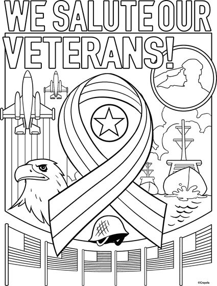 we salute our veterans coloring page