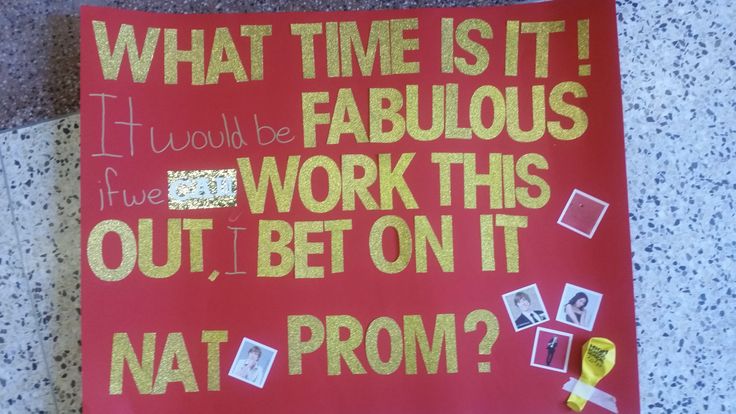 a sign that says what time is it fabulous work this out, bet on it nat prom?