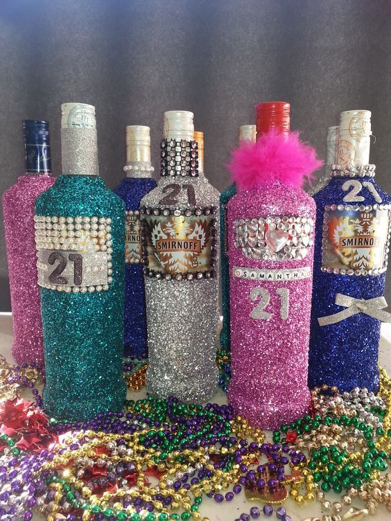 an image of bottles with glitter on them