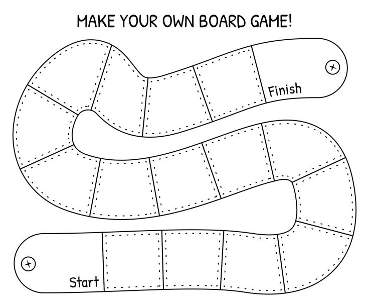 a printable game for kids to make their own board game with the words finish and start