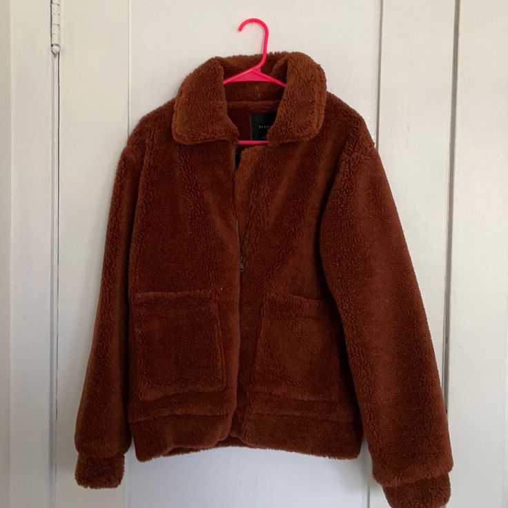 Elodie Faux Shearling Sherpa Teddy Jacket Brown Like Brand New. Only Worn Once. Oversized. Cozy Faux Fur Lined Coat For Fall, Faux Fur Outerwear With Pockets For Fall, Fall Faux Fur Coat With Fleece Lining, Fall Fleece Jacket With Faux Fur Lining, Fall Sherpa Fur Coat With Faux Fur Lining, Trendy Fluffy Outerwear For Fall, Faux Fur Lined Sherpa Coat, Sherpa Fur Coat For Fall Cold Weather, Cozy Fluffy Fur Coat For Fall