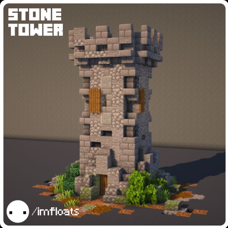 an image of a stone tower in the middle of some plants and rocks with text overlay that reads, stone tower