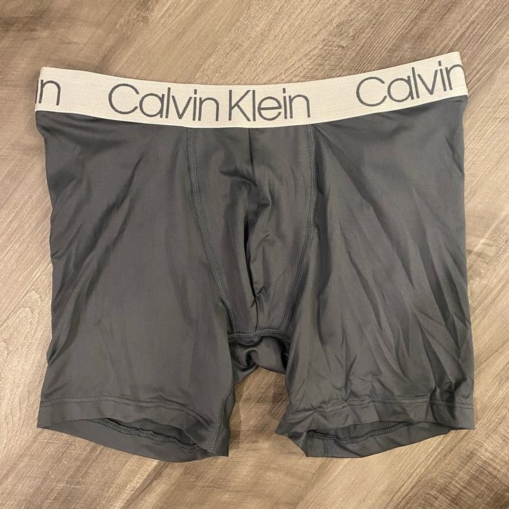 This Item Is Nwot And Has Never Been Worn. Fitted Gray Boxer Briefs For Loungewear, Stretch Letter Print Boxer Briefs For Loungewear, Gray Fitted Boxer Briefs, Boxer Briefs, Calvin Klein, Man Shop