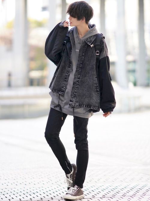 Tomboy Style Outfits, Japanese Street Fashion, Men Fashion Casual Outfits, Japanese Outfits, Swaggy Outfits, Outfits Winter, Tomboy Fashion, Edgy Outfits, Korean Outfits