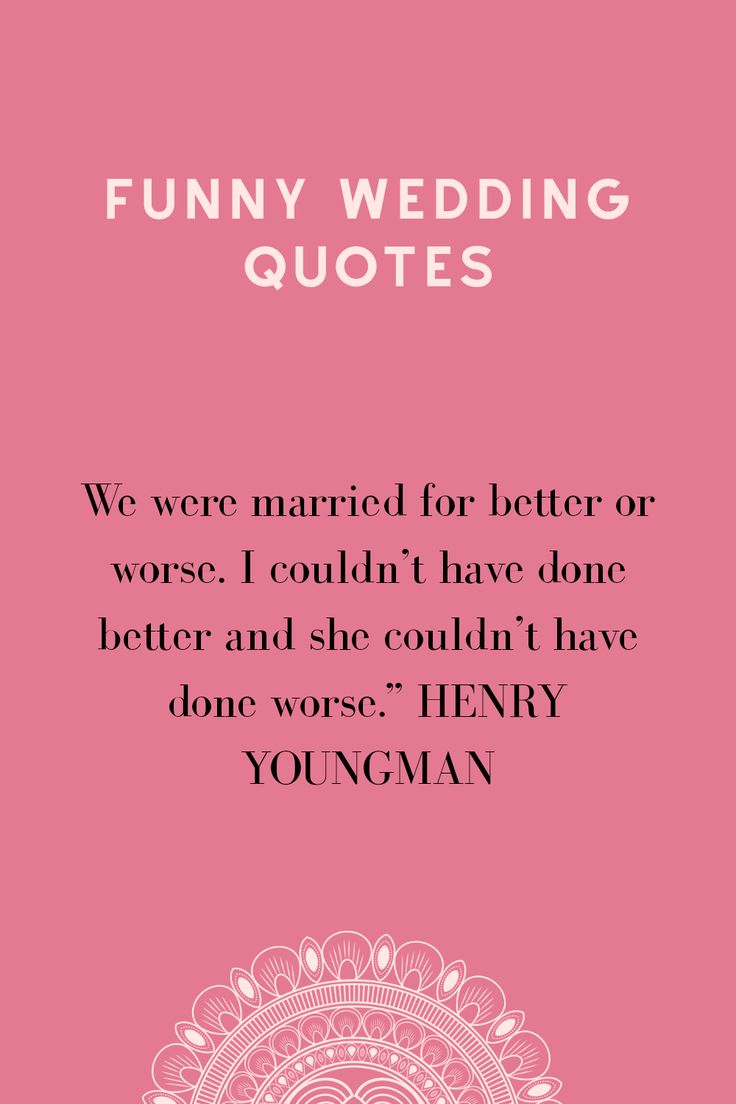 a pink card with the words funny wedding quotes