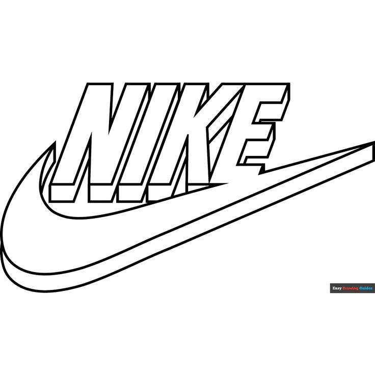 Free Nike Logo Coloring Page for Kids Nike Coloring Pages Free Printable, Nike Coloring Pages, Nike Svg File Free, Nike Drawing, Nike Svg, Nike Logos, Football Coloring Pages, Easy Drawing Guides, Sports Coloring Pages