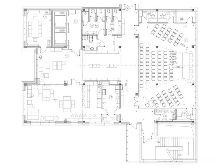 the floor plan for an office building