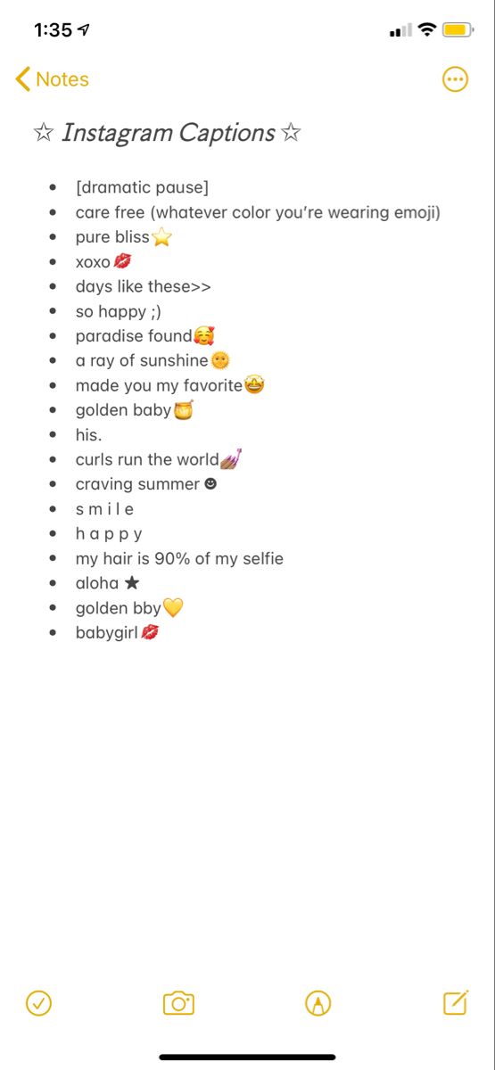 the instagram caption is displayed on an iphone screen, and it appears to be filled with emoticions