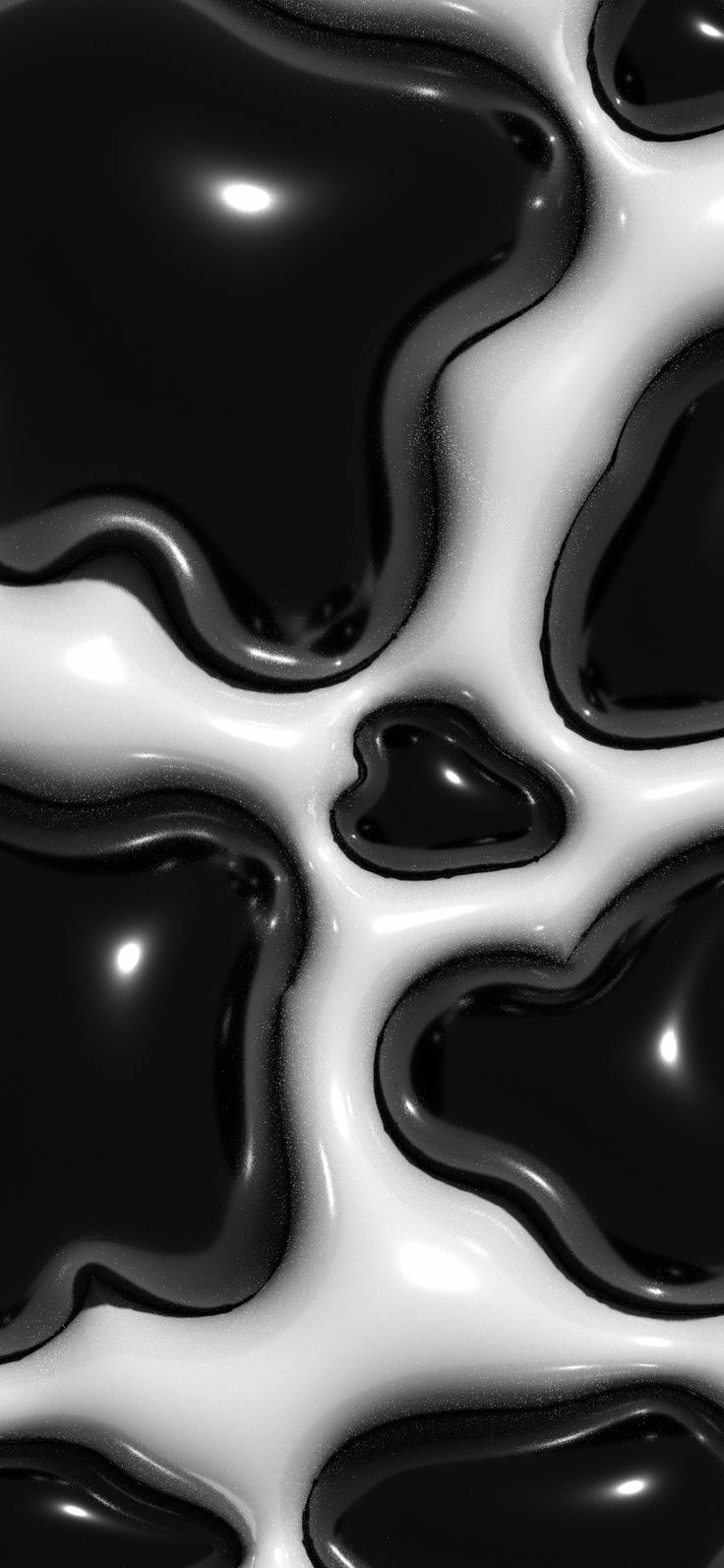 an abstract black and white background with wavy lines in the center, as well as some liquid