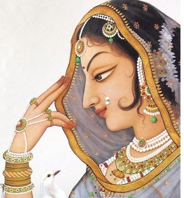 Rani Padmavati, Rani Padmini, Rajasthani Painting, Rajasthani Art, Mughal Art Paintings, South Asian Art, Fabric Painting On Clothes, Indian Art Gallery, Mughal Paintings