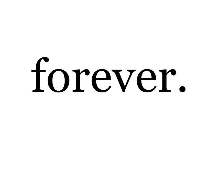 the word forever written in black on a white background