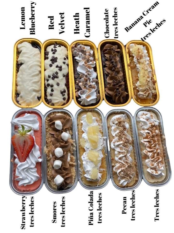 six different types of ice cream in trays