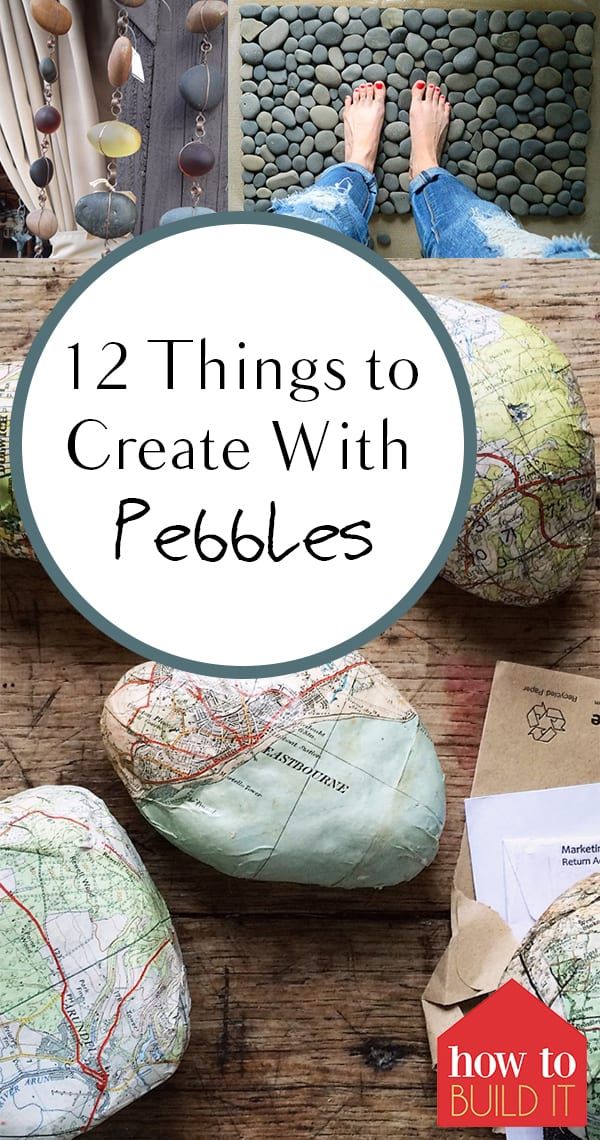 some rocks with the words, 12 things to create with pebbles on them