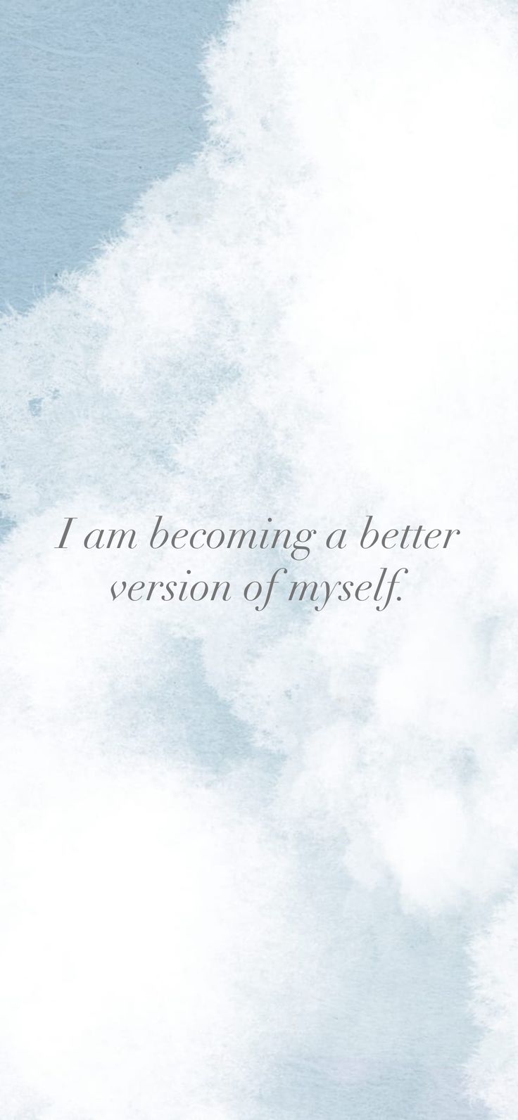 an image of a person in the clouds with a quote on it that says, i am becoming a better version of my self