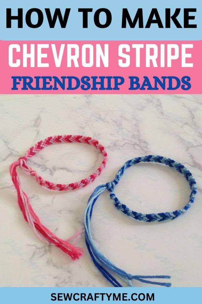 how to make chevron stripe bracelets with the text, how to make chevron strip friendship bands