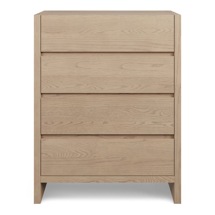 a wooden dresser with three drawers