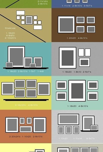 four different types of frames are shown with the names and numbers on each one side