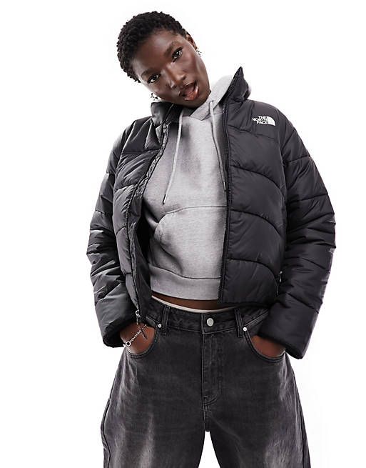 High Collar, Puffer Jacket, Logo Print, Winter Coat, Black Fashion, North Face, The North Face, Puffer, Asos