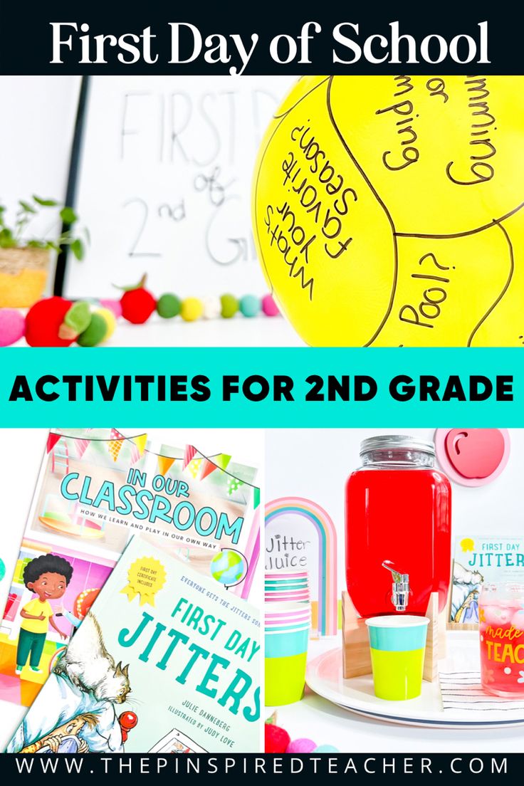 the first day of school activities for 2nd grade are fun and easy to do with your students