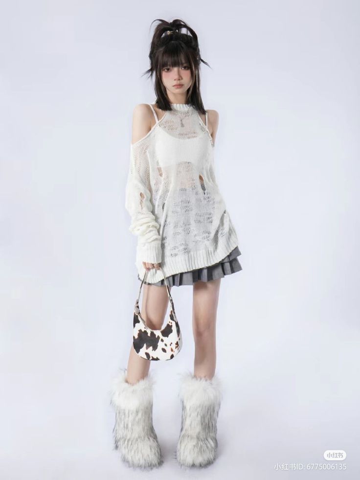 Y2k Tomboy, Harajuku Fashion Outfits, Edgy Wardrobe, Korean Grunge, Grunge Knit, Goth Tops, Outfit Elegantes, Revealing Outfits, Short Summer Dresses