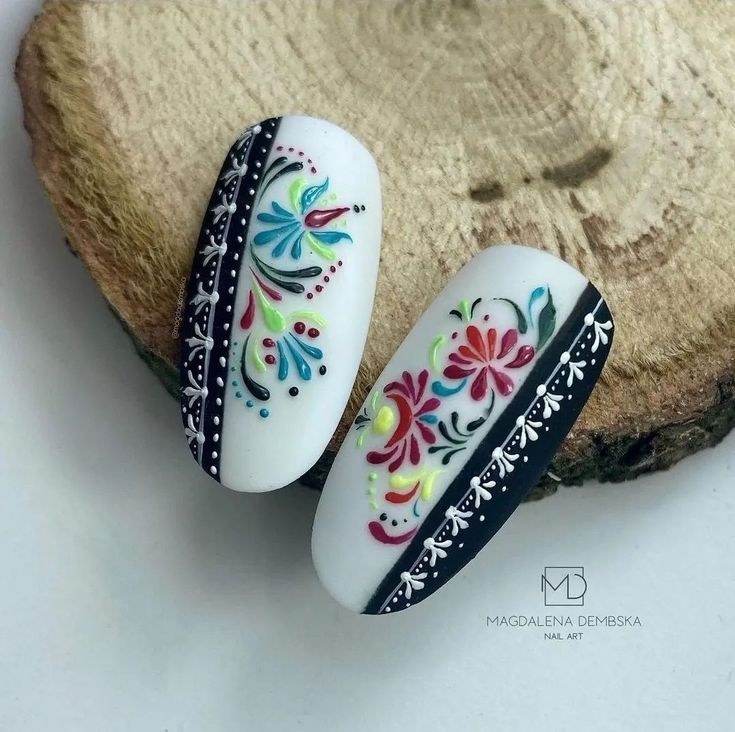 Mexican Nail Art, Mexican Nails, Polymer Clay Painting, Nail Art Designs Diy, Best Nail Art Designs, Spring Nail Art, The Claw, Nail Art Inspiration, Fancy Nails