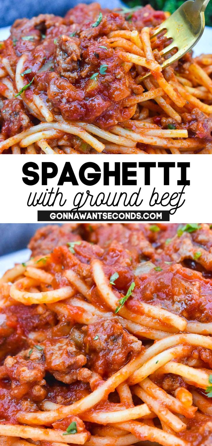 Spaghetti With Ground Beef Best Spaghetti Recipe Easy Ground Beef, Pasta Recipes With Spaghetti Sauce, Spaghetti Hamburger Recipes, Spaghetti With Hamburger Meat, How To Cook Ground Beef For Spaghetti, Speggetti Recipes Simple, Hamburger Meat Spaghetti Recipes, Spaghetti And Ground Beef, Simple Meat Sauce Ground Beef