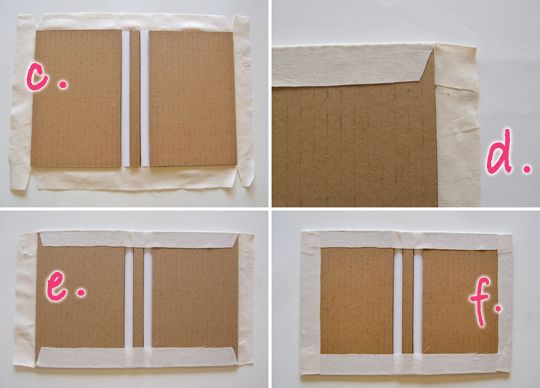 four pictures showing how to make a diy photo frame out of cardboard