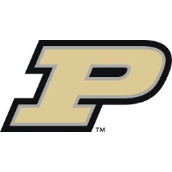 the purdue logo on a white background