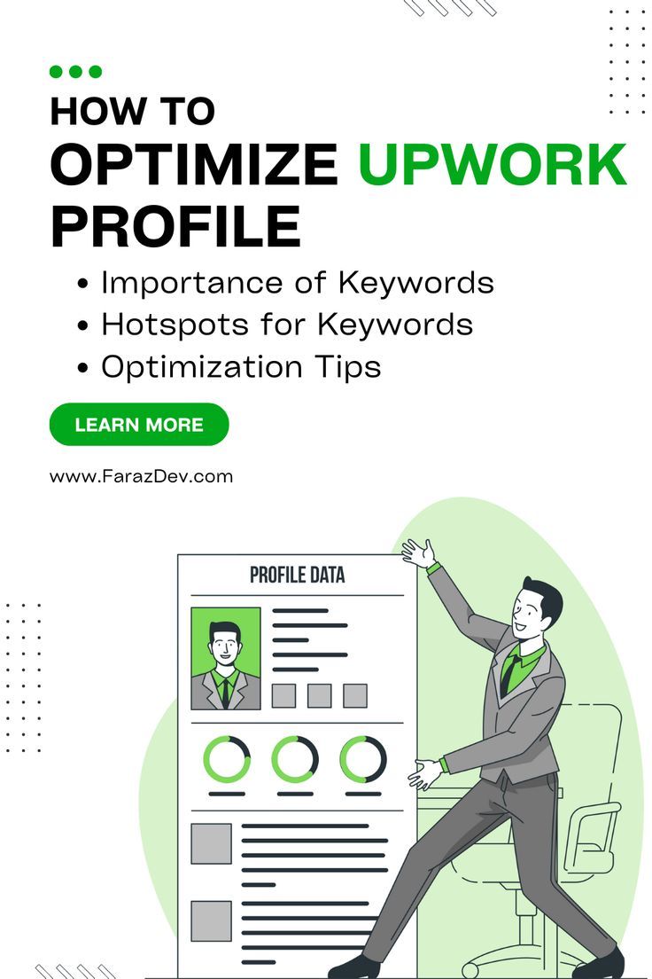 In this Article we have described how to make the Upwork profile attractive and optimize it for better opportunities. Upwork Profile, Freelancing Tips, Get More Clients, Bio Ideas, Easy Jobs, Money Making Jobs, More Clients, Online School, Job Description