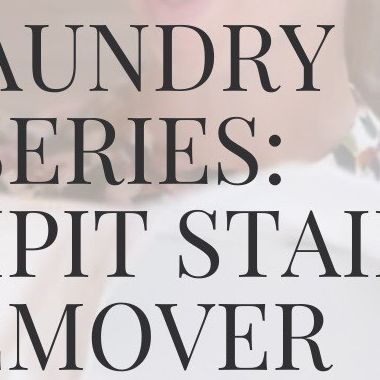 the words laundry series split stain remover are in black and white