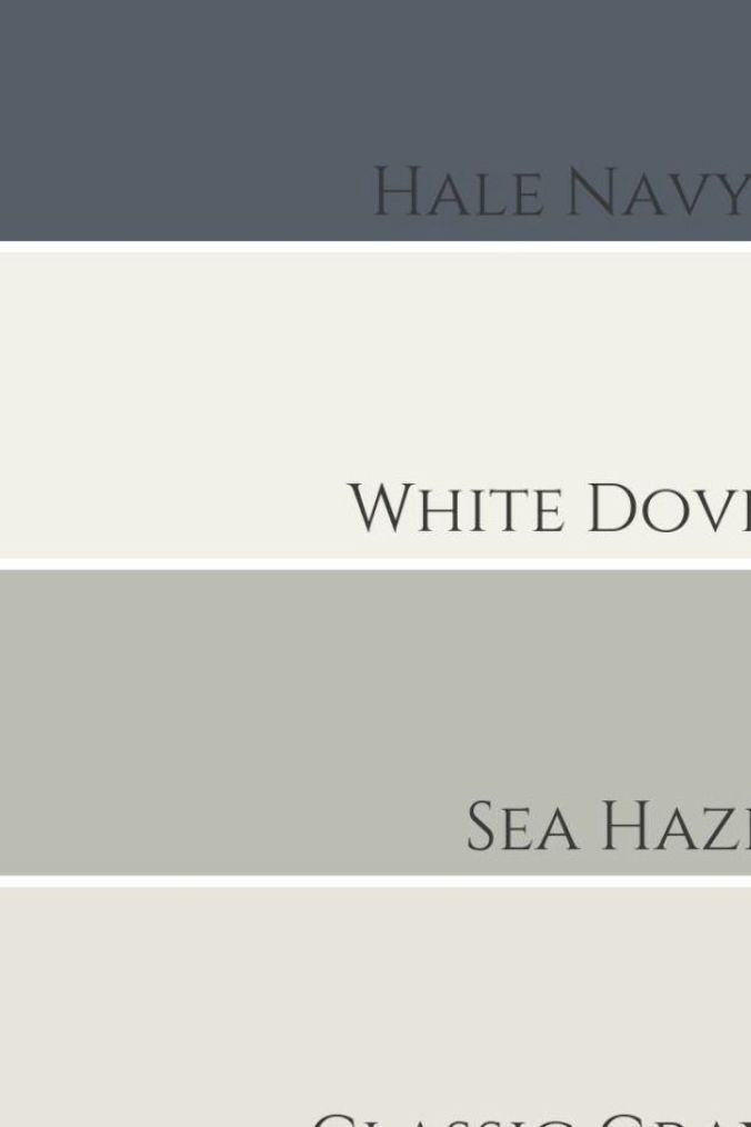 four different shades of gray, white and grey with the words sea haze on them