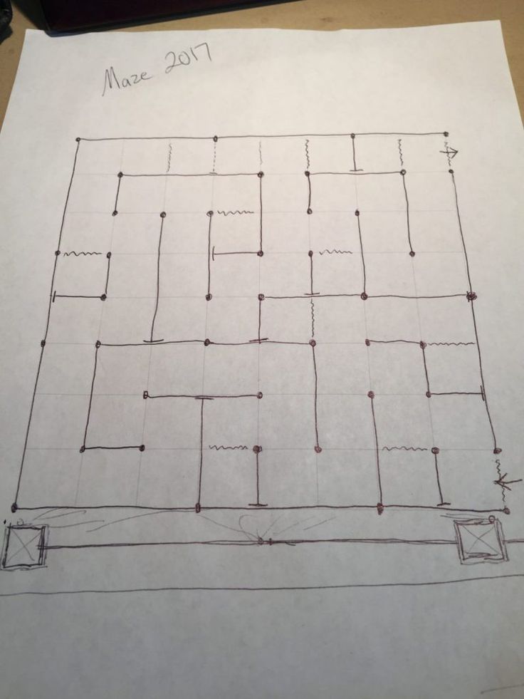 a drawing of a floor plan on top of a piece of paper that has been drawn