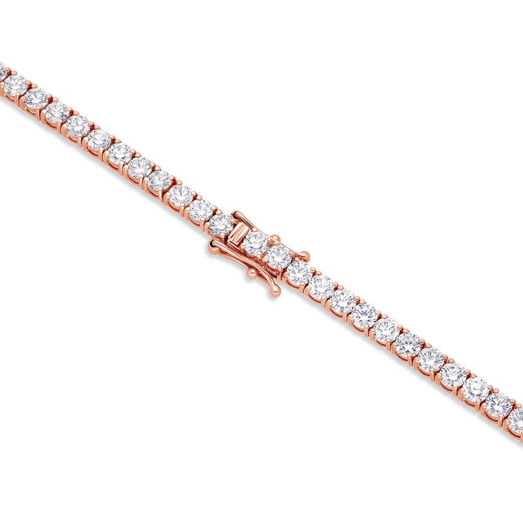 Simplicity and grandeur combined into a single diamond bracelet, this classic tennis bracelet makes a solid statement favorable to many. Each round diamond handpicked for optimum beauty. Diamonds measured at approximately 15-points each, all individually harbored and secured by hand for maximum shine and brilliance. Result to exhibit only the best for any function day or night. Gold housings crafted solid for ideal durability. Diamond weight approximately 8 carats at 7.5 inches. Links securely connected by our standard safety lock. Customizable to any length upon request. Single Diamond Bracelet, Necklace Length Chart, Diamond Tennis Bracelet, Tennis Bracelet Diamond, Small Frame, Jewelry Cleaner, Rose Gold Diamonds, Necklace Sizes, Tennis Bracelet