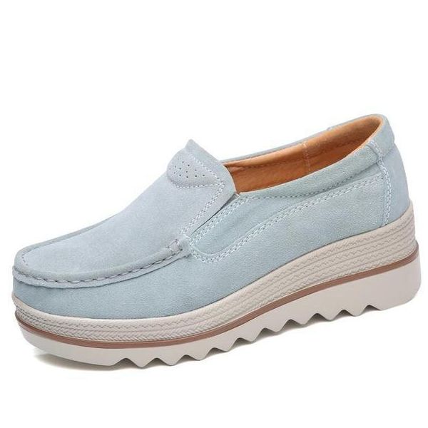 Female Loafers, Slip On Flats, Women Flats, Shoes Platform, Platform Loafers, Genuine Leather Shoes, Spring Women, Suede Loafers, Leather Shoes Woman