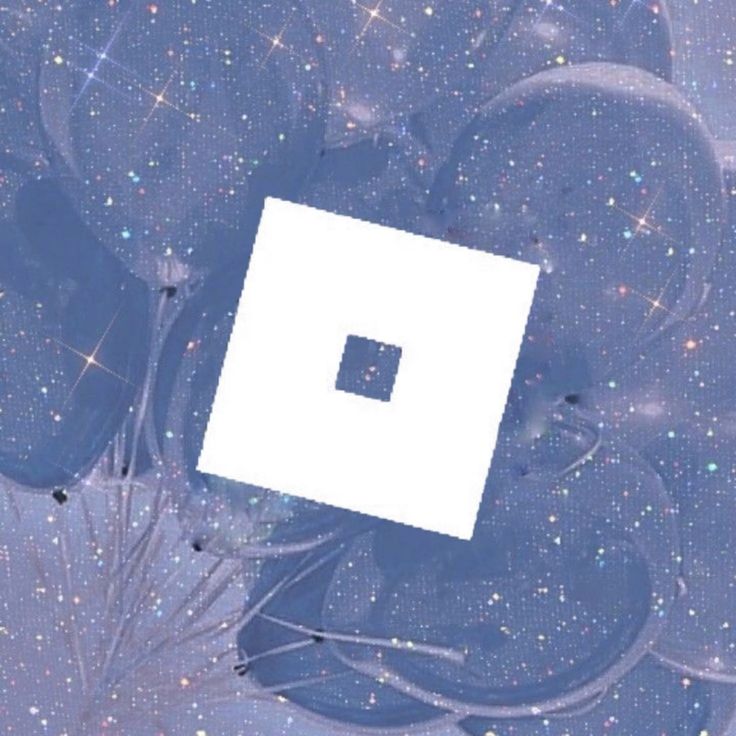 an image of a white square in the middle of some blue and silver circles with stars around it