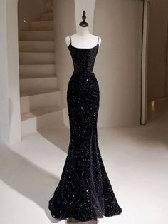 Black Sparkly Prom Dresses, Black Sparkly Prom Dress, Prom Dresses Classy, Black Glitter Dress, Prom Dresses Long Black, Long Black Evening Dress, Silver Prom Dress, Prom Dress Black, Champagne Prom Dress