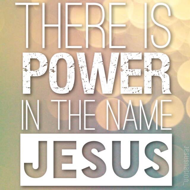 there is power in the name jesus